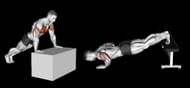 During the execution of descending push-ups, the emphasis transitions from the conventional push-up, requiring the engagement of supplementary muscles to uphold stability and control. (Image via inspireusafoundation.org)